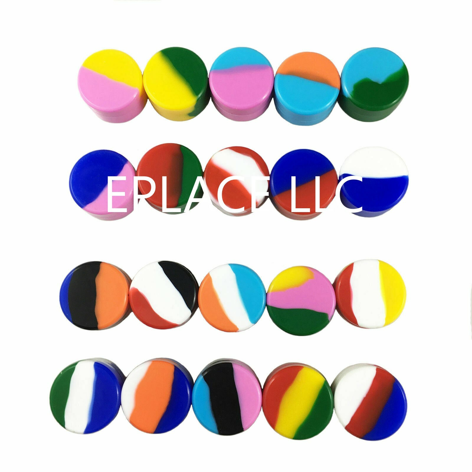 5ml Silicone Container Mixed Color Case 10pcs Food Storage Non-Stick Round Jar