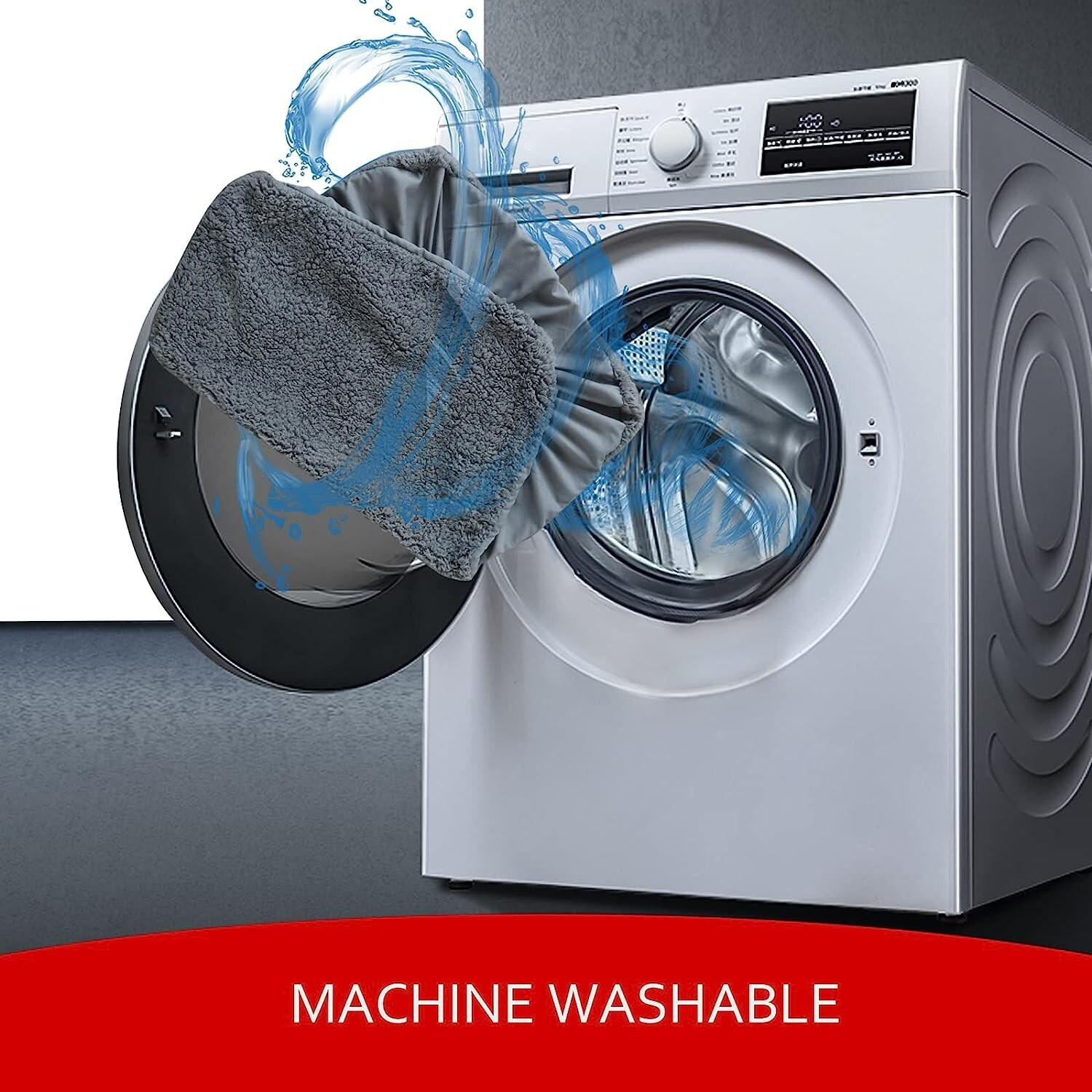 Waterproof Dog Bed Covers Plush Replacement Dog Pet Bed Mattress Cover Gray