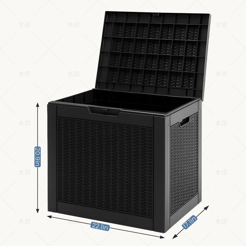 31 Gallon Resin Deck Box, Waterproof UV Resistant Outdoor Storage Box