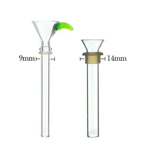 4 Pack 4" Glass Bong Replacement Slide Glass Bowl Hookah Adapters Stem Set 14mm