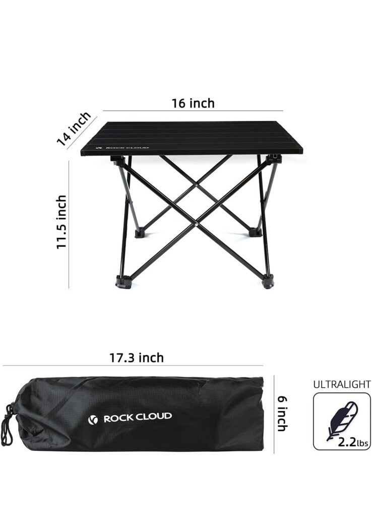 ROCK CLOUD Portable Camping Table Ultralight Aluminum Folding Table