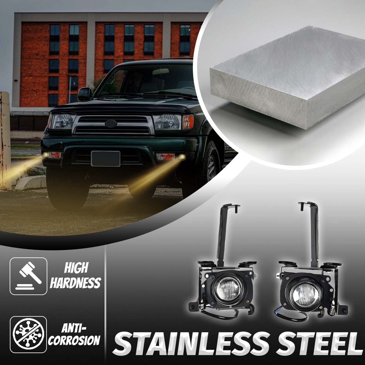 Pair Fog Light Set W/ Bulbs For 4Runner 1999-2002 TO2592110 TO2593110 AT