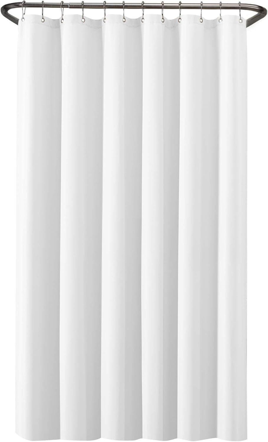 Maytex Waterproof Fabric Shower Curtain or Liner 70" x 72" in White Finish