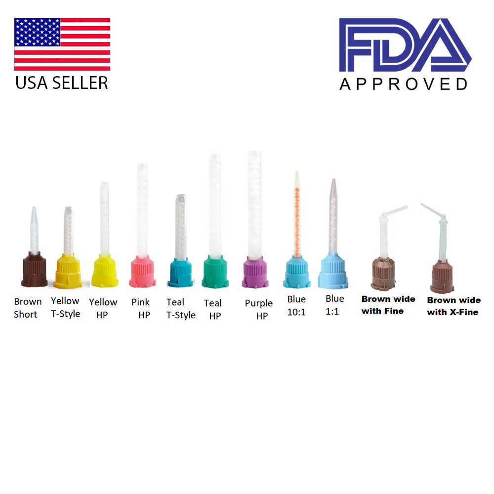 PacDent Type Dental  Mixing Tips for Impression Material, C&B, Cements 50/PK