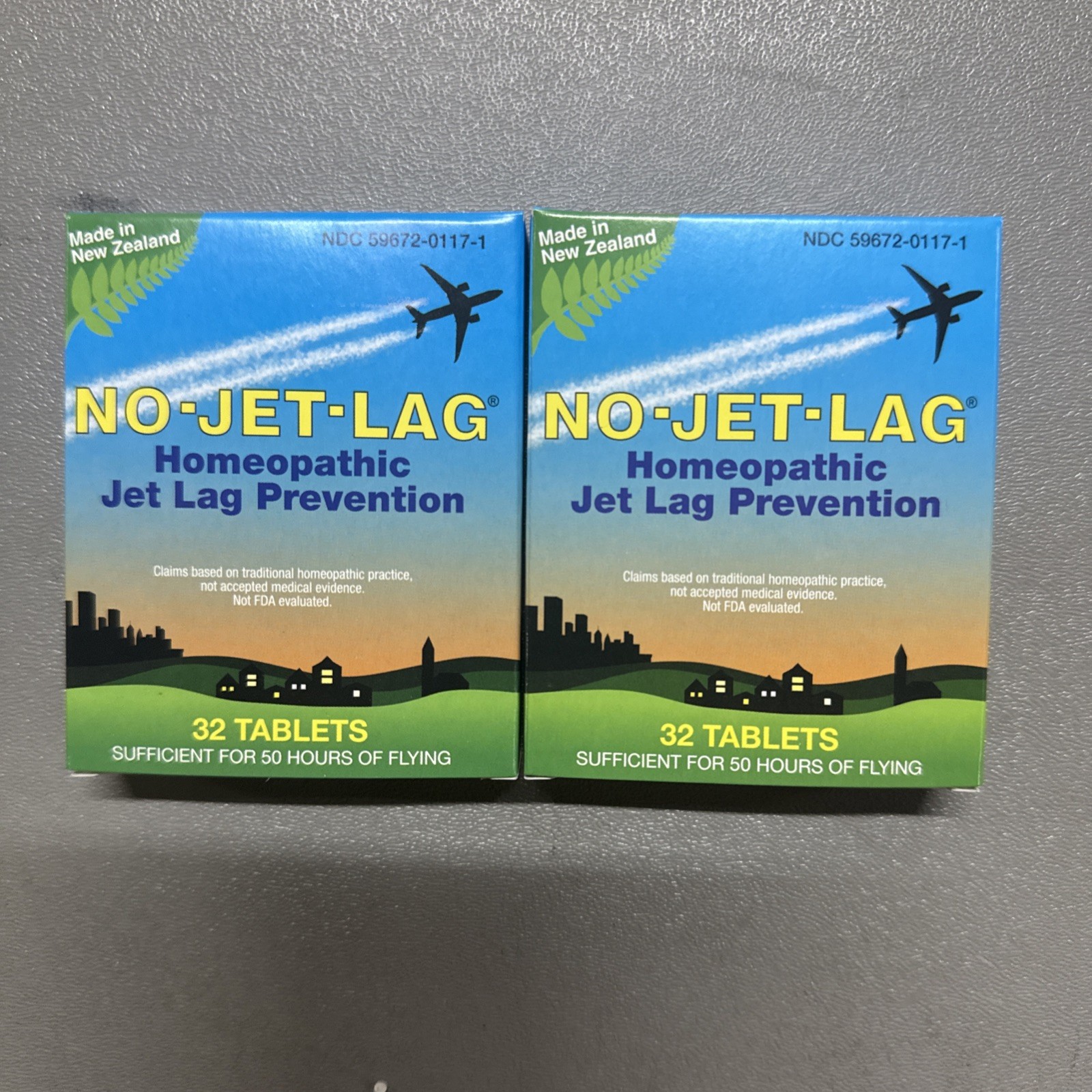 Miers Labs No Jet Lag Homeopathic Jet Lag Remedy (2 Pack, 64 Chewable Tablets)