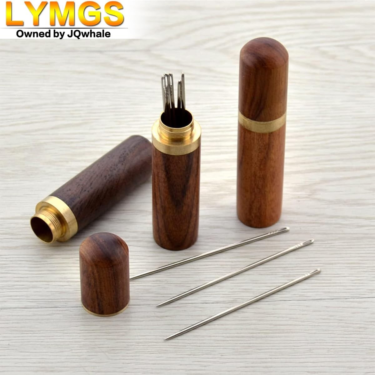 2 Pack Wooden Portable Needle Storage Cases – Versatile Box for Sewing & Craft