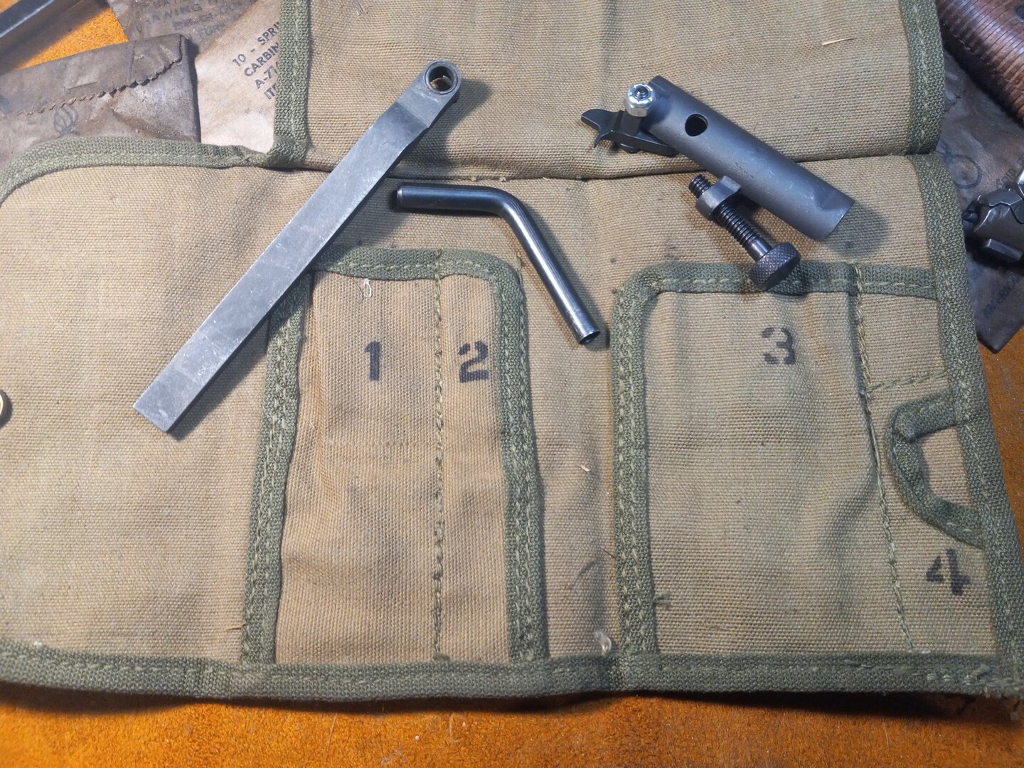 M1 Carbine Bolt Tool Kit with USGI M12 Tool Roll