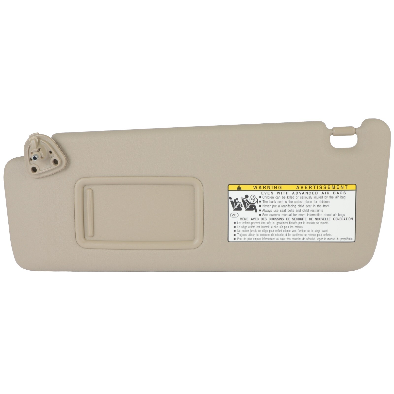 For 04-07 Toyota Highlande Sun Visor Driver LH W/O lamp Tan 2.4L 3.3L