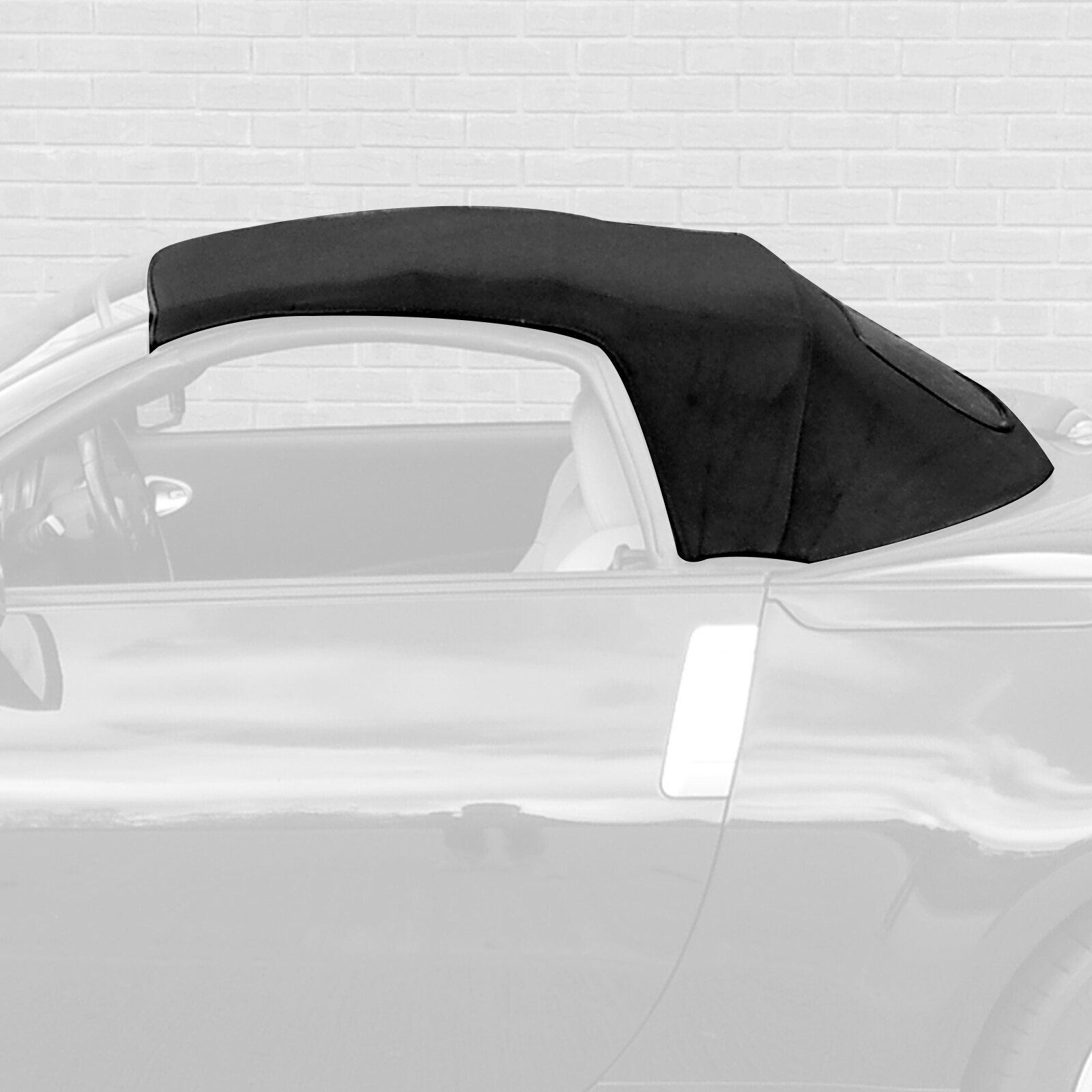 KOJEM For Nissan 350Z 2003-2009 Black Convertible Soft Top &Heated Glass Window