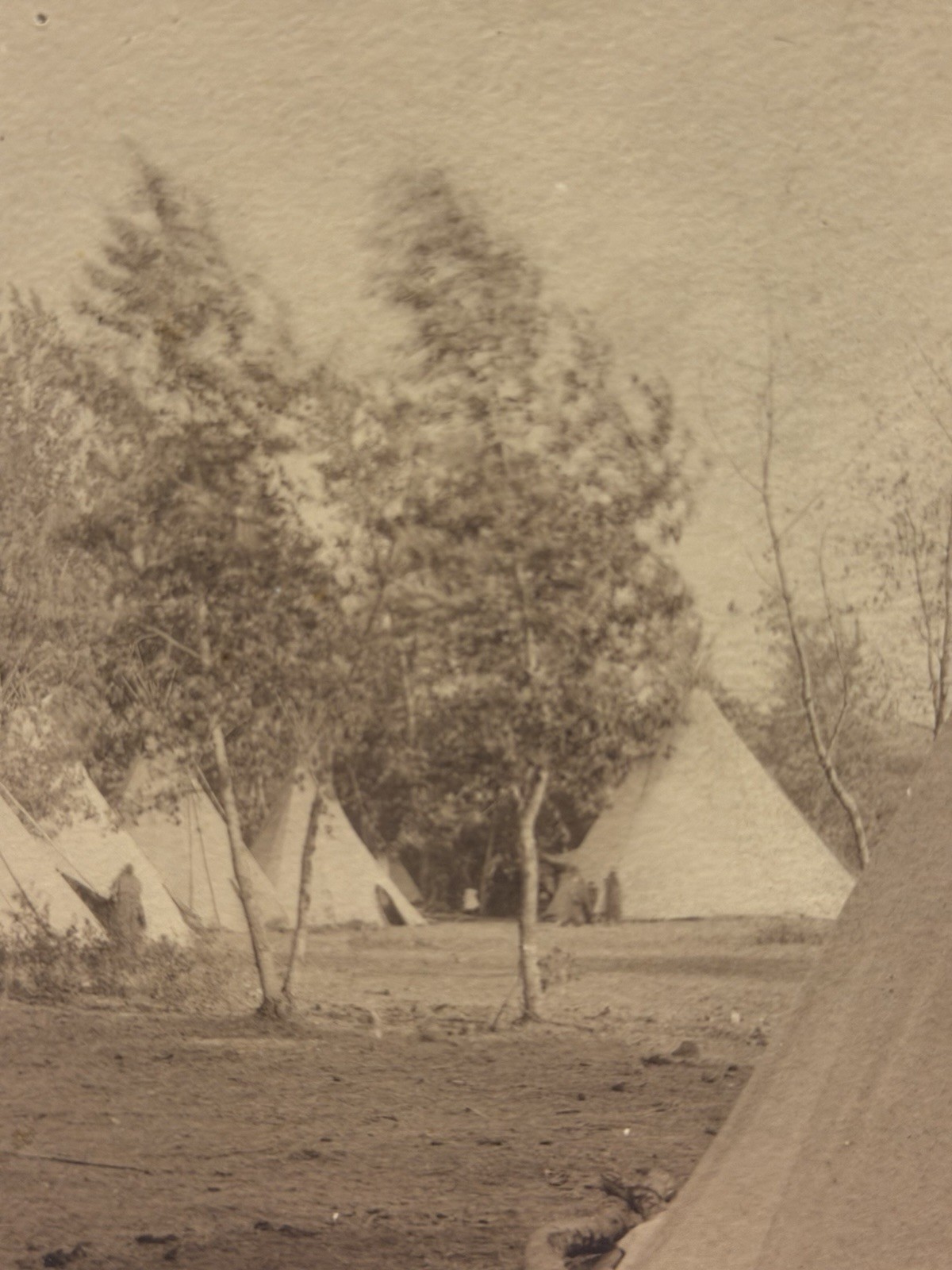 Original Native American Indian Photograph of Nez Perce Camp; 1880's - 1900's