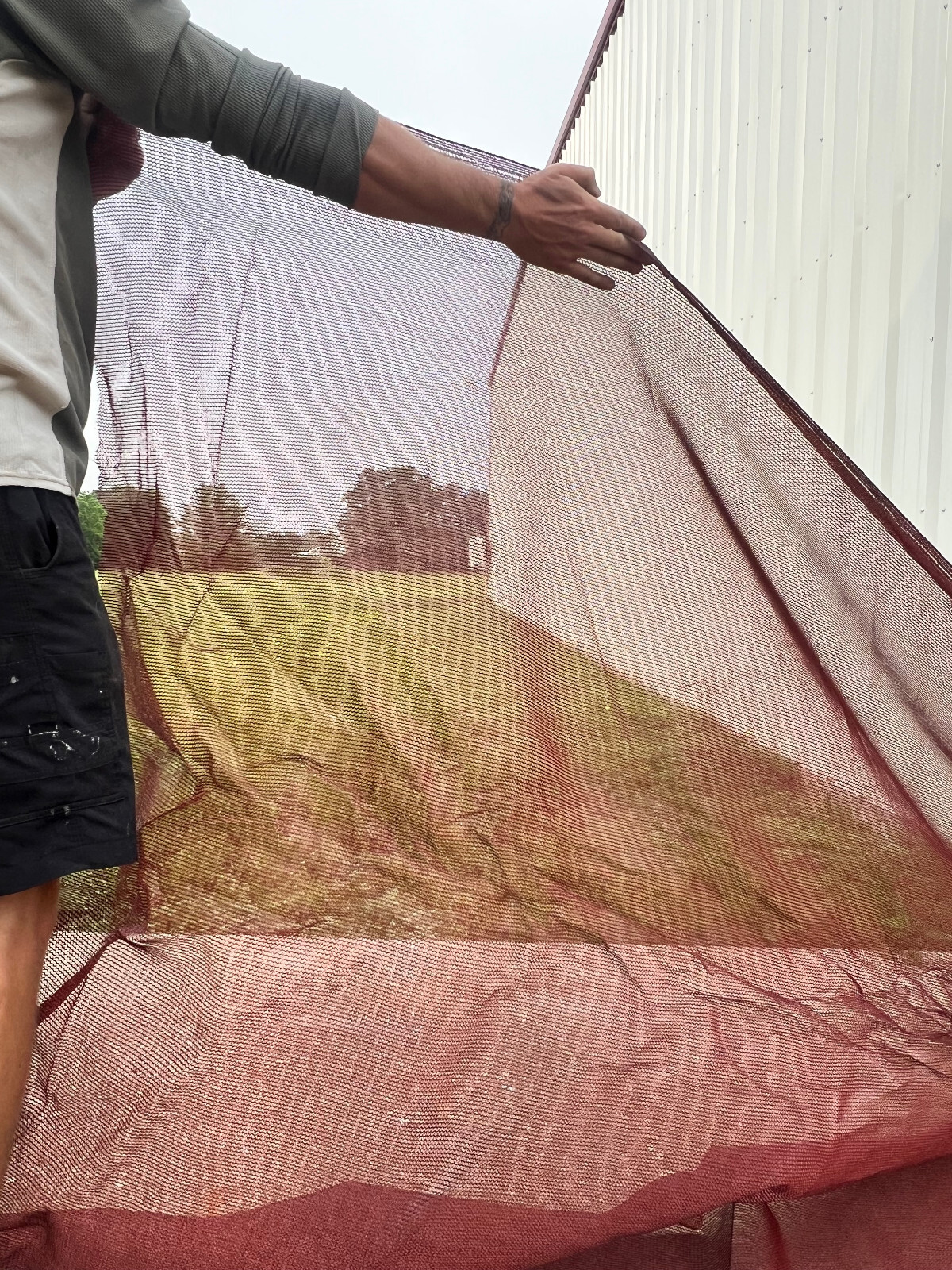 ROLL of Sun Shade Windscreen Fabric UV Block RED 6' for Awning, Patio, Shelter