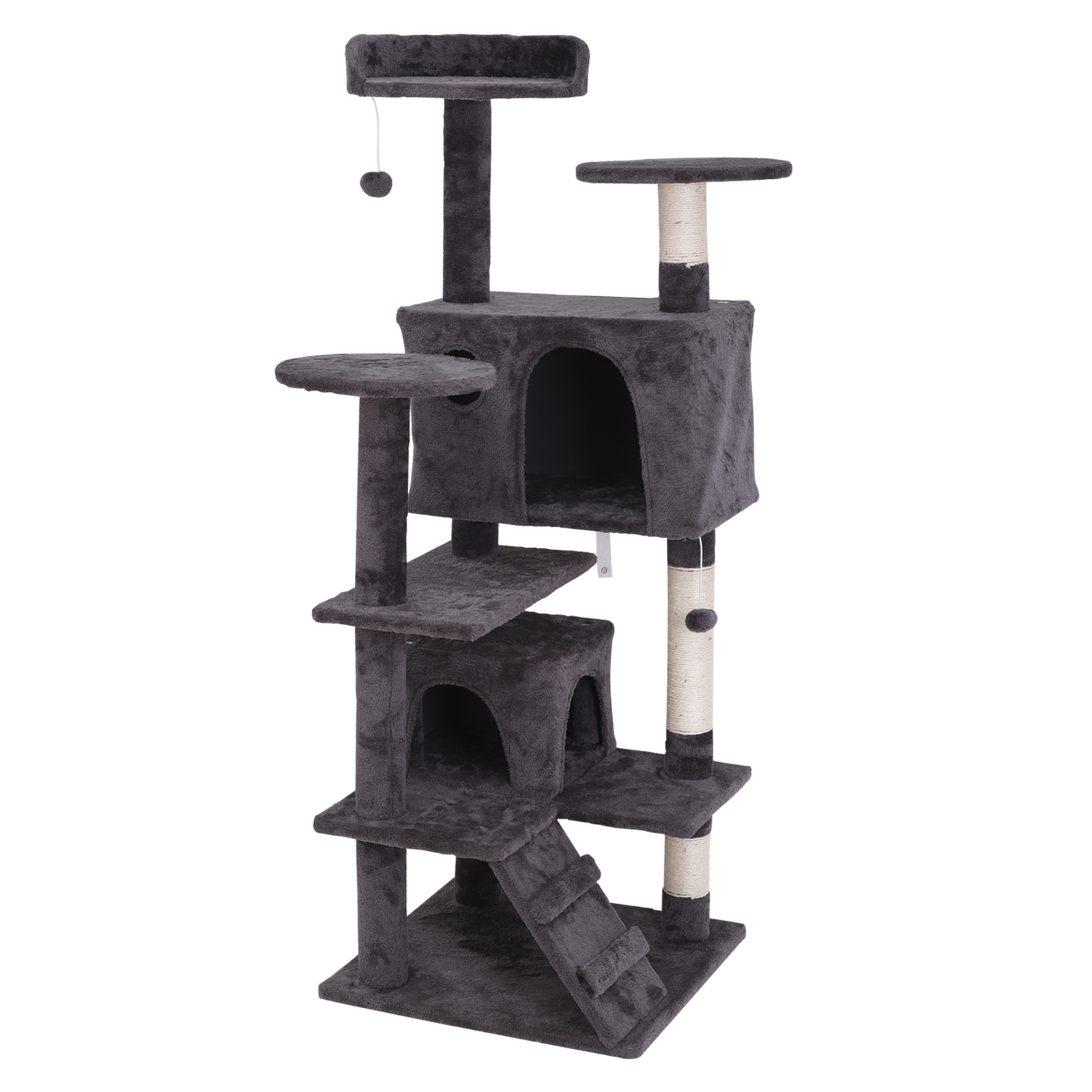 55" Large Cat Tree Tower Activity Center Playing House Condo For Rest Sturdy