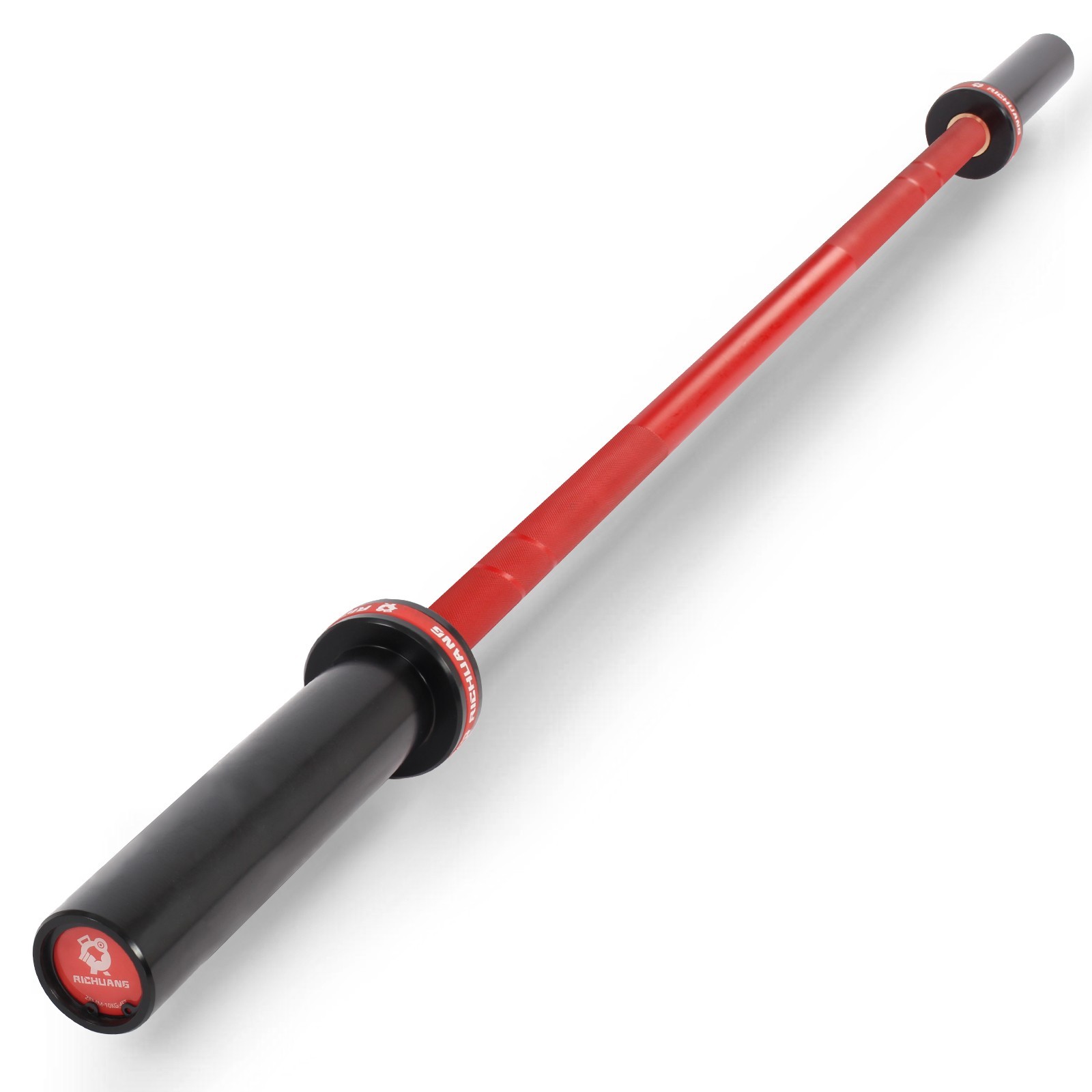 RICHUANG Olympic Barbell 6FT 28mm 500LBS Weightlifting Bar for Home Gym Red/Blue