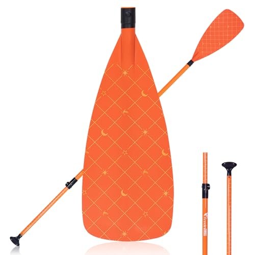 Paddle Board Paddle Effortless Adjustment & Transport Sup Paddle 3 210 Orange