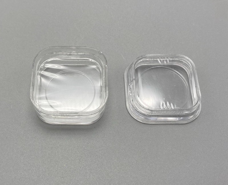 10pcs Dental Denture Hinged Display Box Film Membrane Storage Case 38*38*17mm