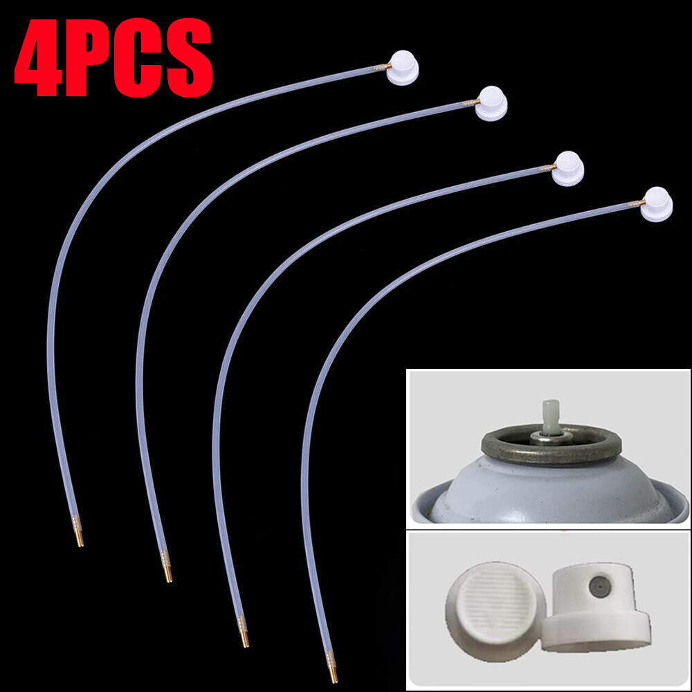 4PCS Fluid Film 360 Degree Nozzle Extension Hose Fits for Aerosol Cans Spray ##