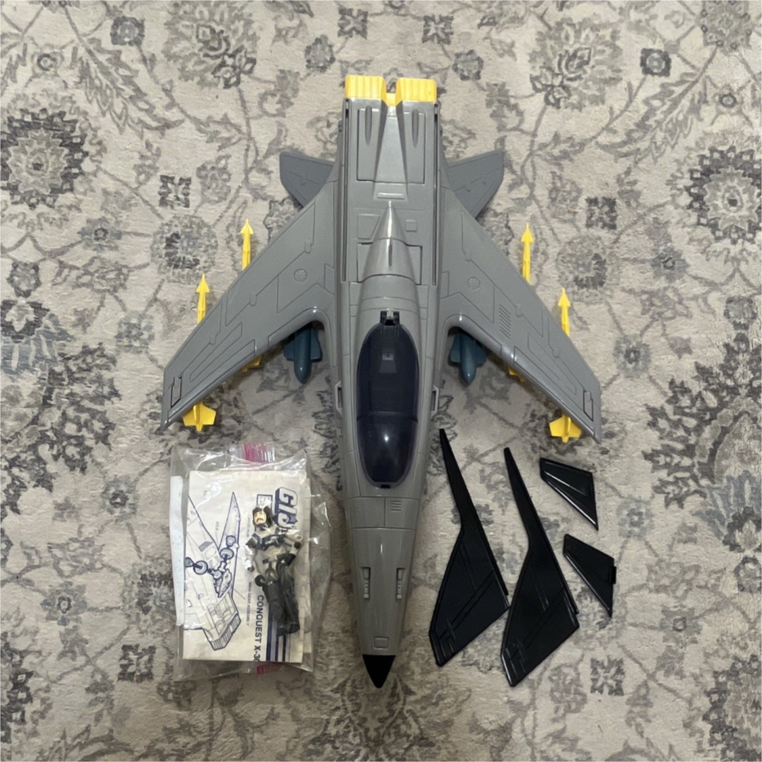 Vintage 1986 GI Joe Conquest X-30 Jet w/ Slip-Stream