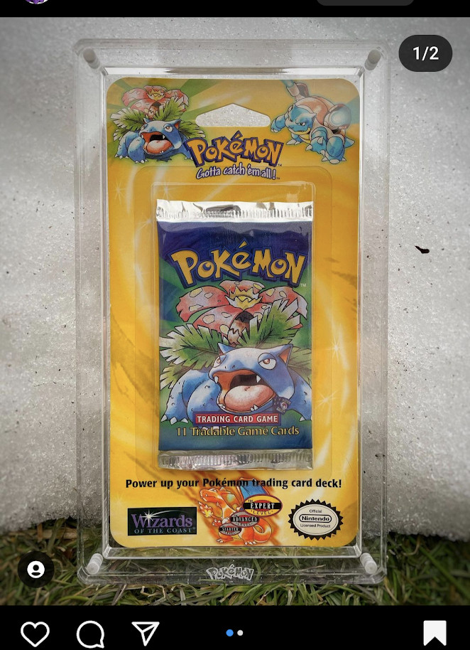 Pokemon Booster BLISTER Pack Acrylic Protective Magnetic display Case With logo