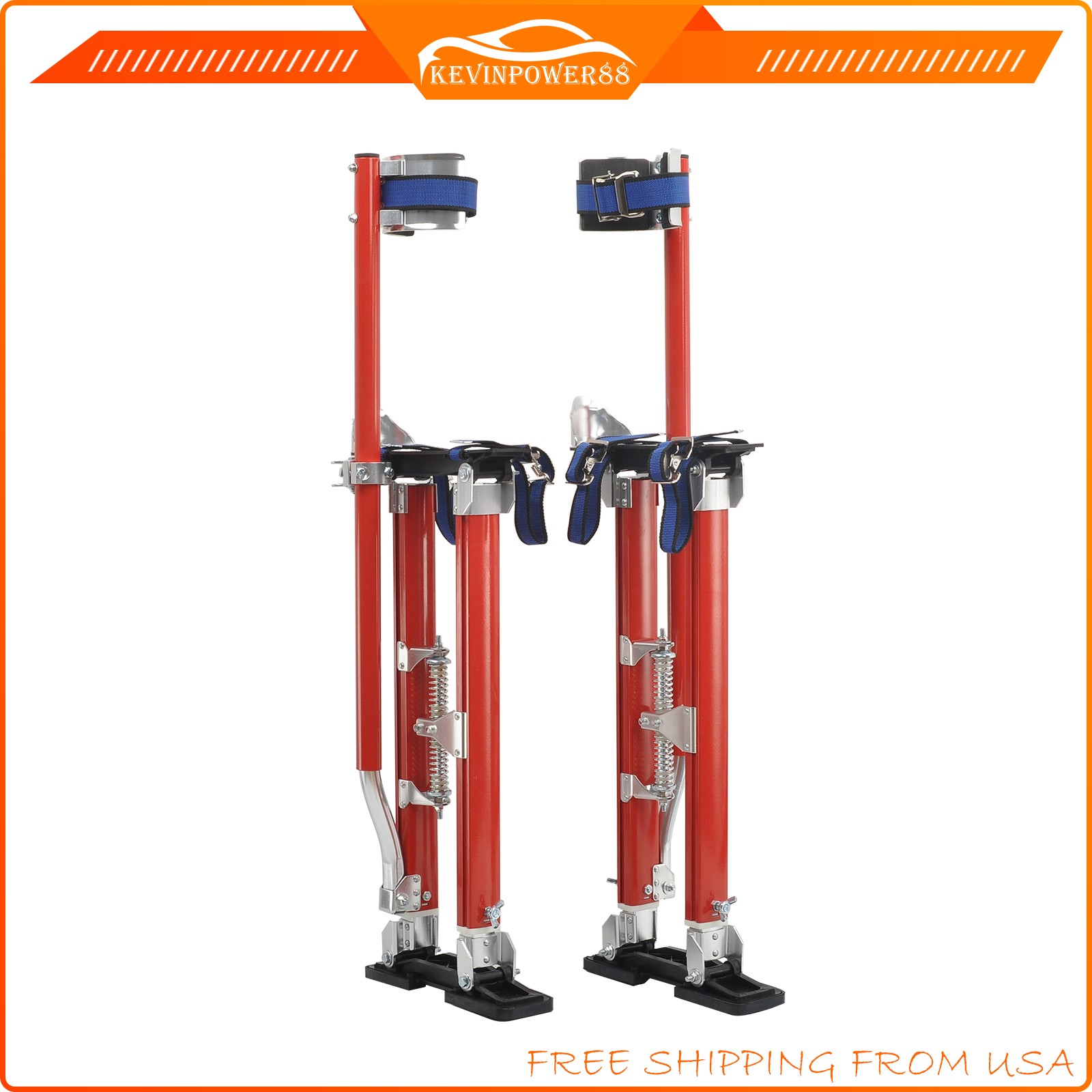 Drywall Stilts 24-40'' Red Inch Aluminum Tool Adjust For Painting Painter Taping