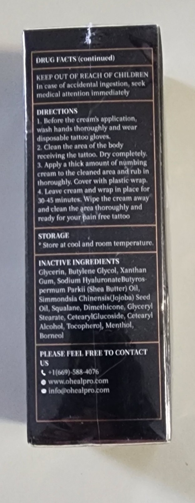 OHeal Tattoo Soothing Cream - Lasts Up To 5 Hours - 1.7 fl oz