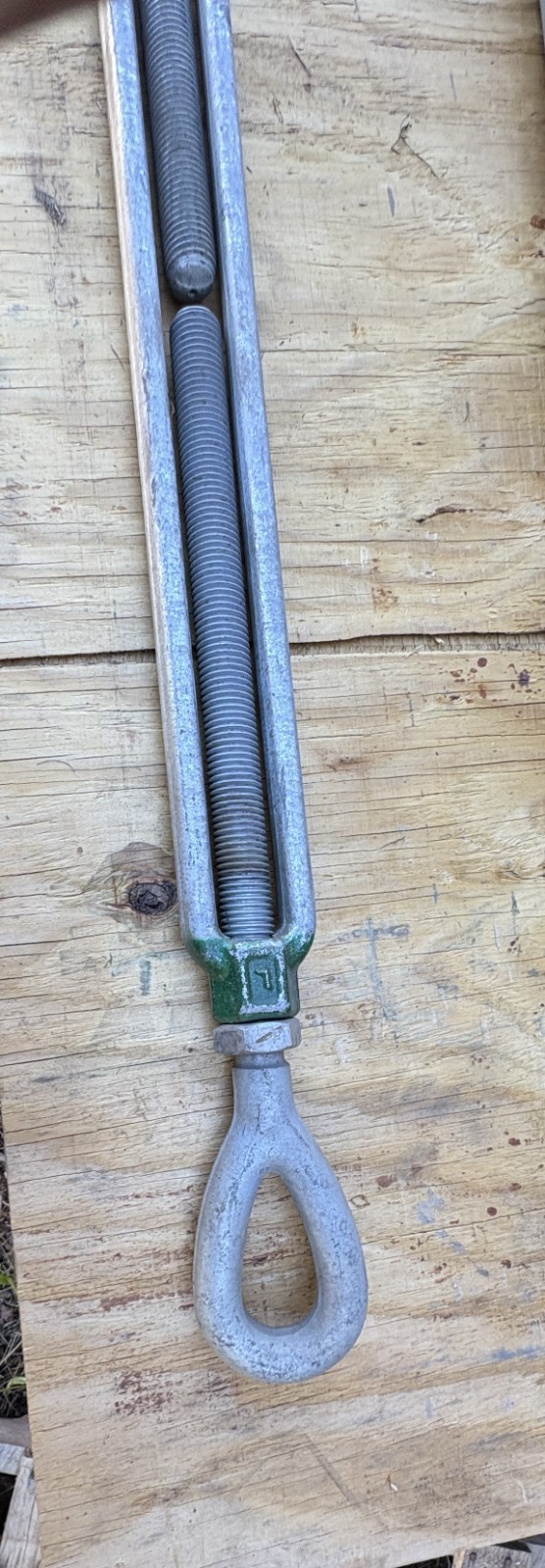 Green Pin Turnbuckle 1” x 24” Turnbuckle, jaw-jaw end-fitting, 4.5 Ton load