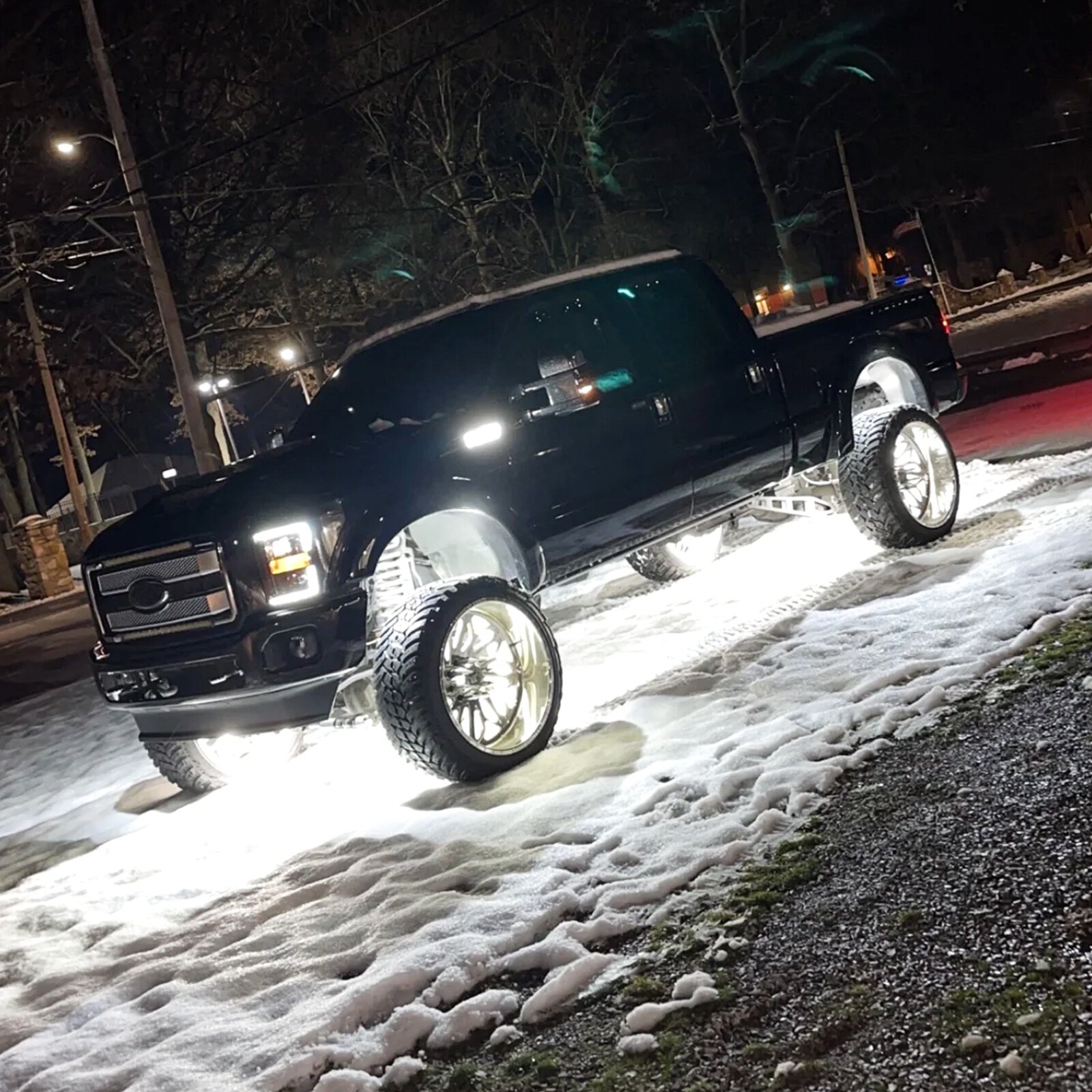 4Pcs 17" Inch 5-Row Pure White LED Wheel Lights Car Rim Lights Ultra-Bright