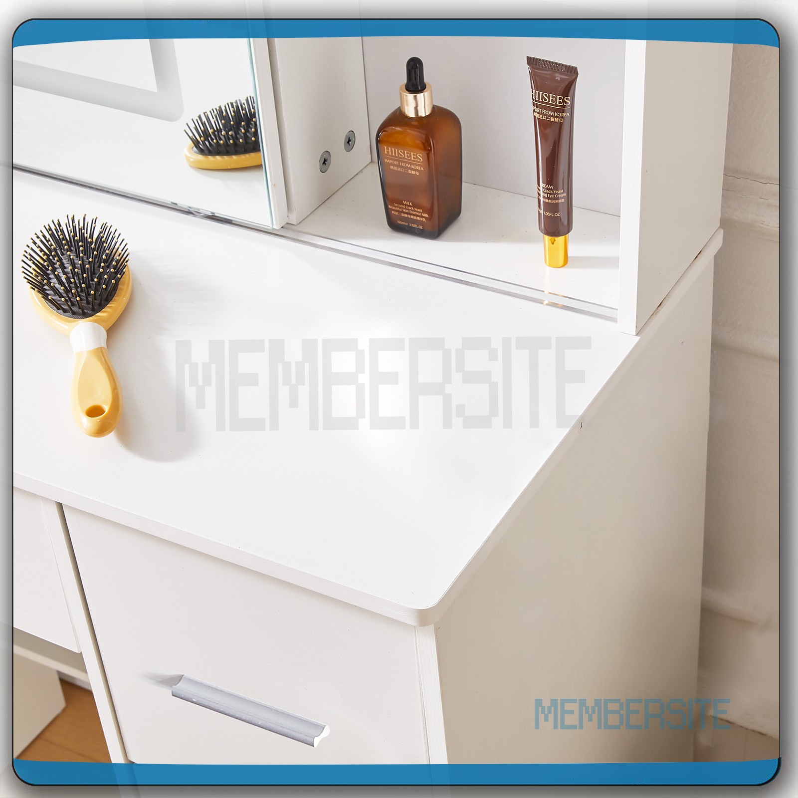 NEW Makeup Vanity Table With Smart LED Sliding Mirror & 10 Shelves Dressing Desk