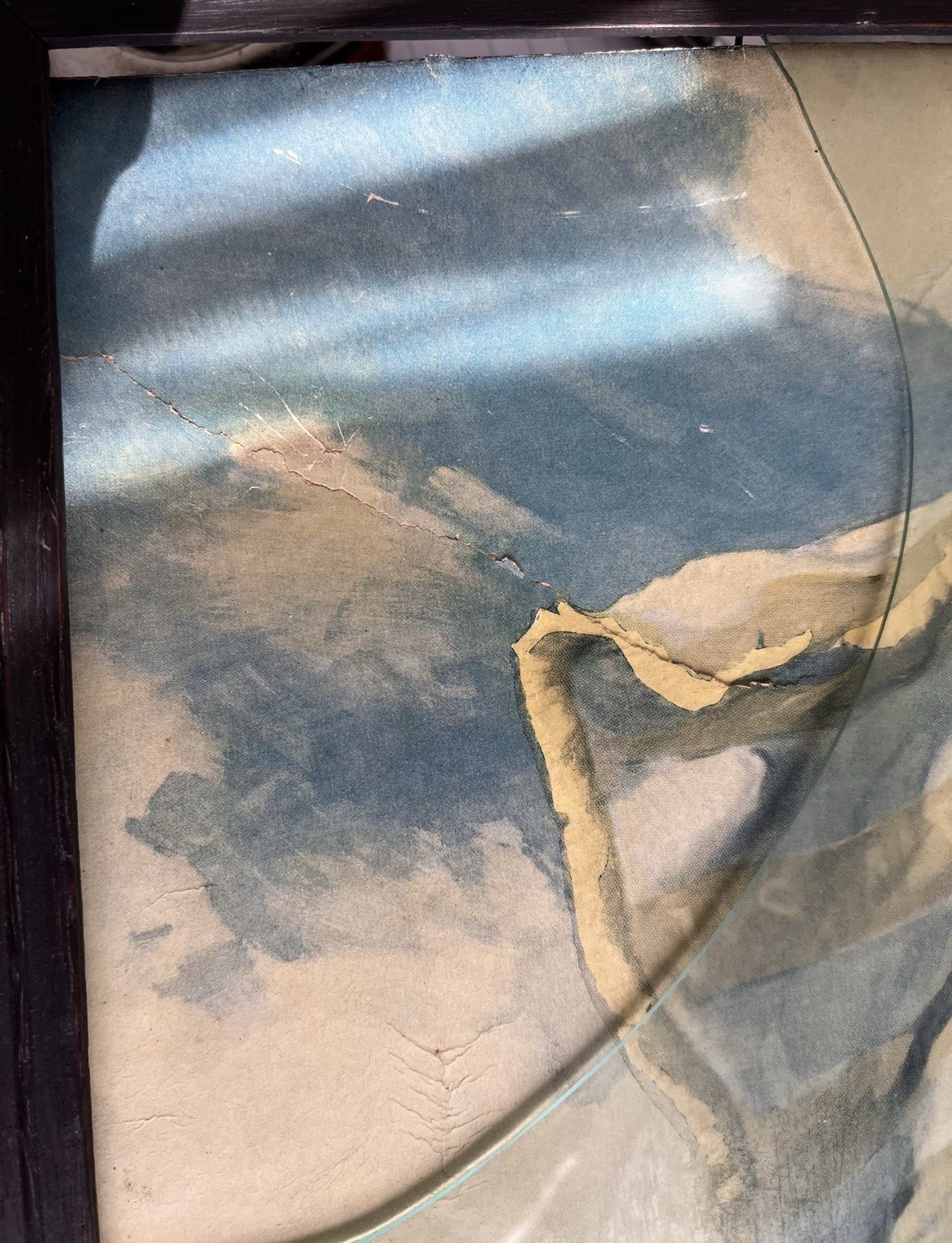 Rare 1917 WWI Marines March w/ American Flag Poster - Framed 22”x 17” Original