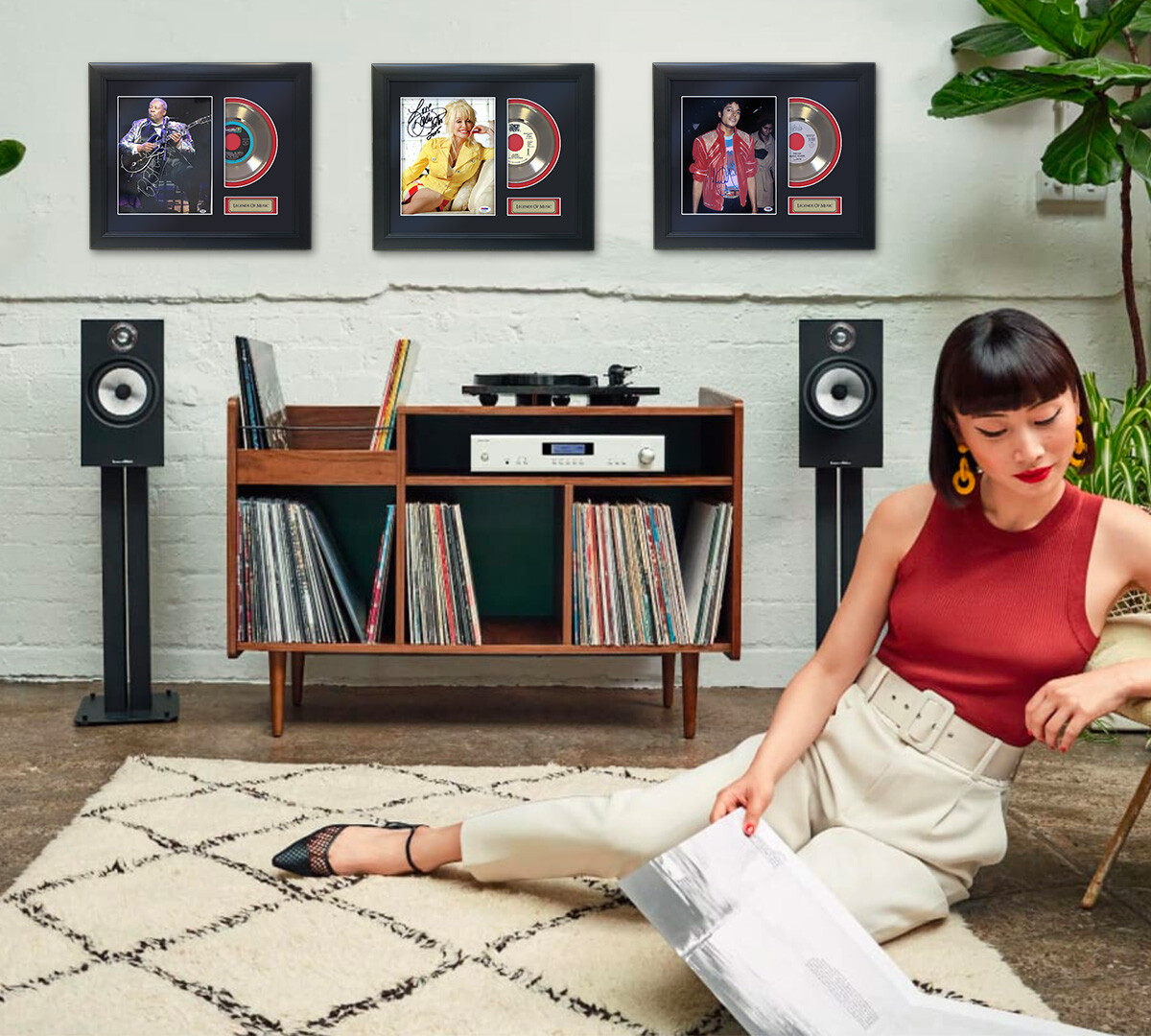 Bob Marley "One Love" Framed Platinum Record Reproduction Signatures