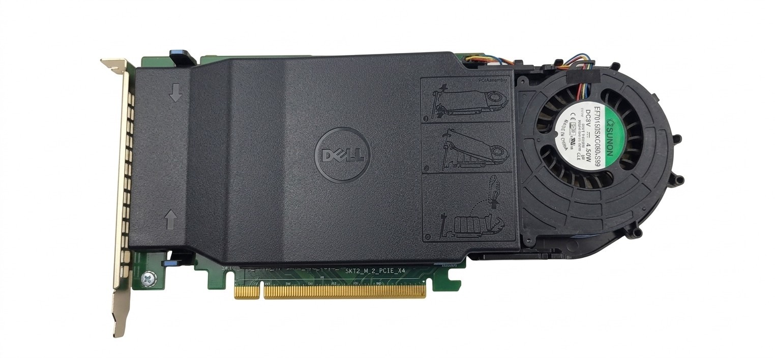 Dell DPWC400 Quad M.2 NVMe PCIe x16 Solid State Drive Adapter Card