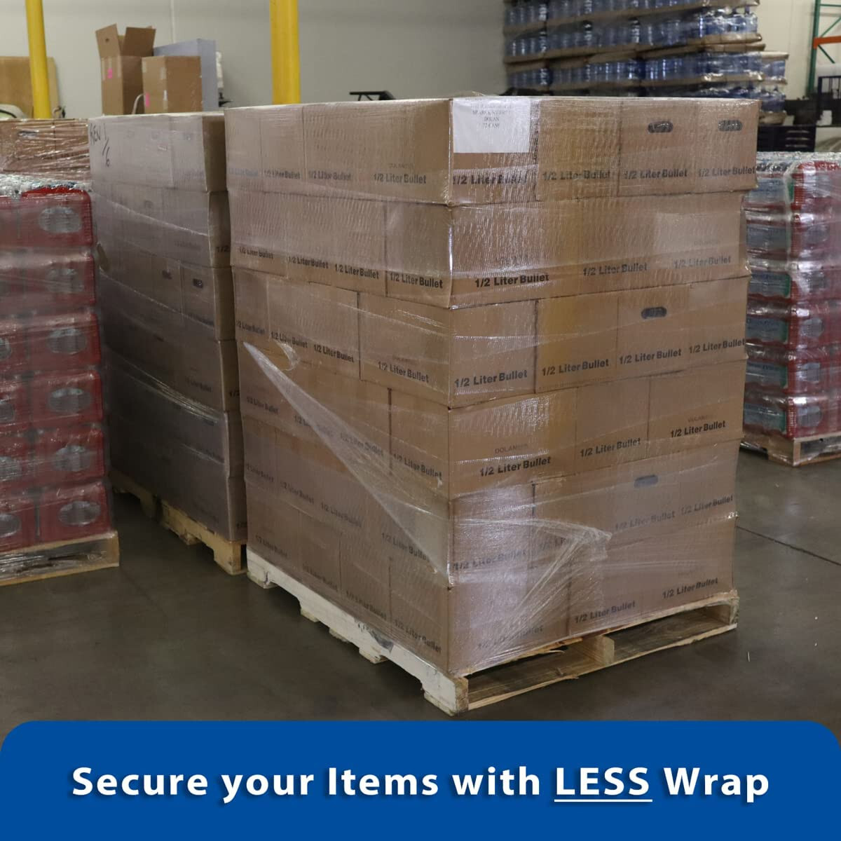 18" x 1500' 80 Gauge 4 Rolls Pallet Wrap Stretch Film Hand Shrink Wrap 1500FT