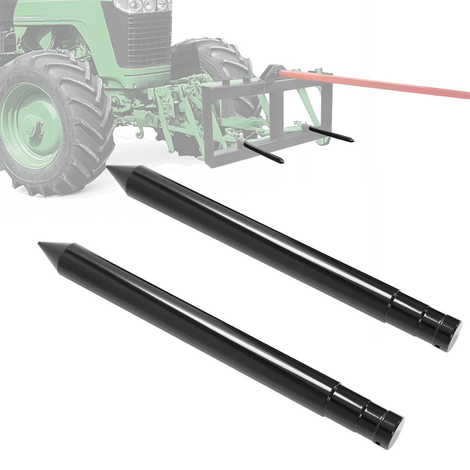 2PCS 17" Stabilizer Hay Bale Spear Attachment Quick Attach Bale Spike No-Sleeve