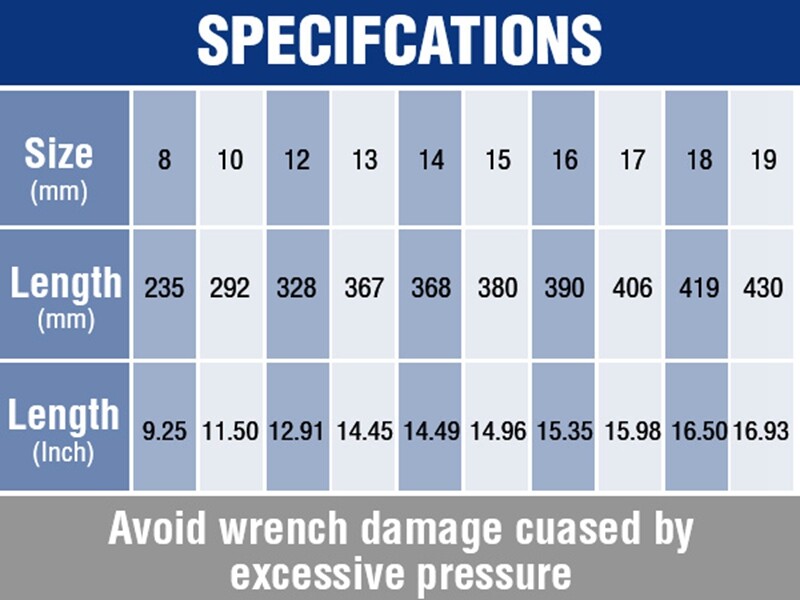 WORKPRO 10PC Extra Long Ratcheting Wrench Set Combination Metric 8-19mm 72-Teeth