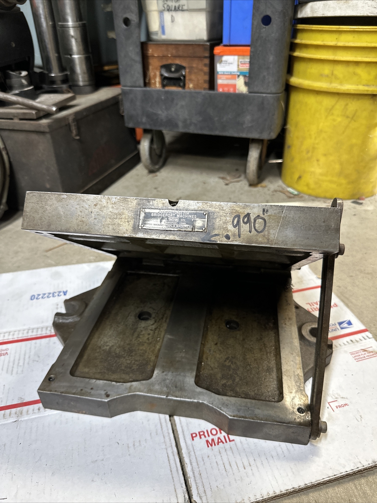 Bridgeport Milling Machine Sine Table Tilting Angle Plate Setup Block Machinist