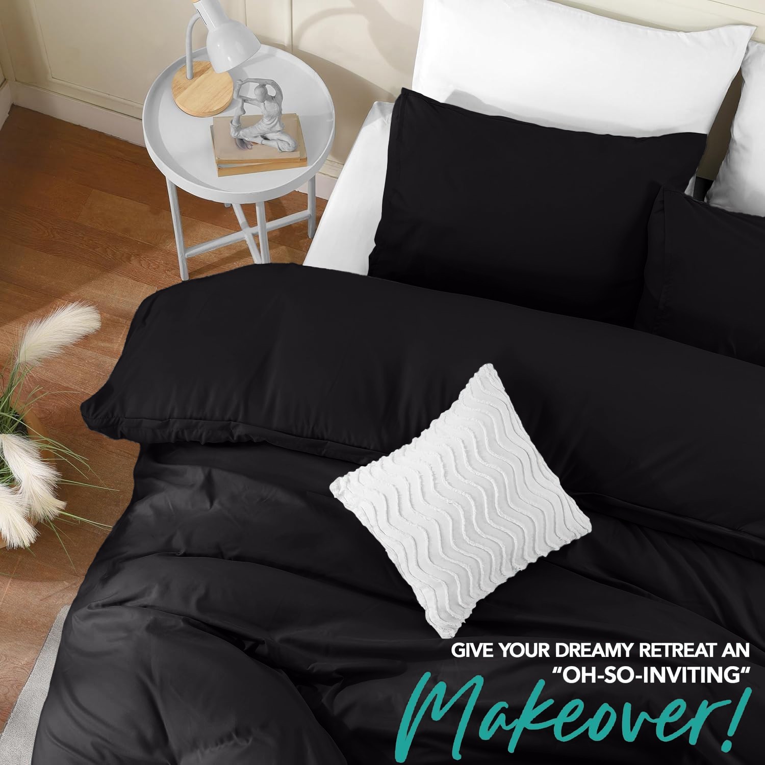 Luxury Duvet Cover Set Soft Quilt Cover Bedding Sets with Pillow Shams Twin King