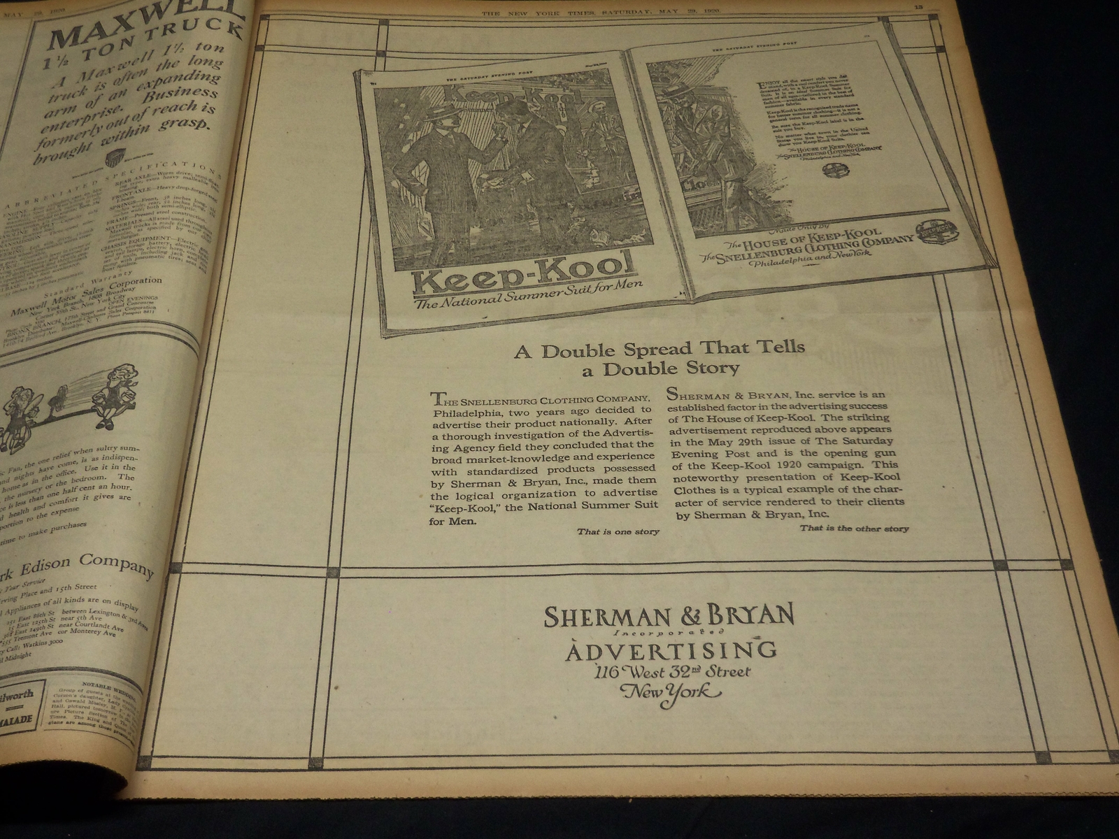 1920 MAY 29 NEW YORK TIMES - GOVERNOR ALLEN AND GOMPERS DEBATE- NT 8679