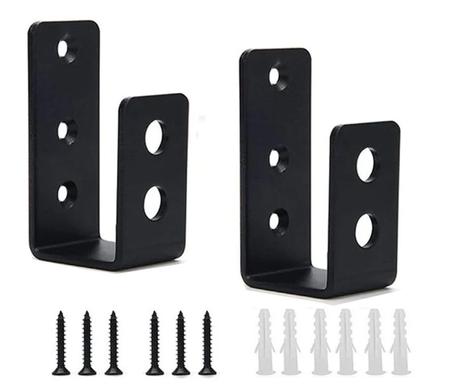 Heavy Duty Door Security Barricade Brackets- 2x4 Door Barricade - Home...