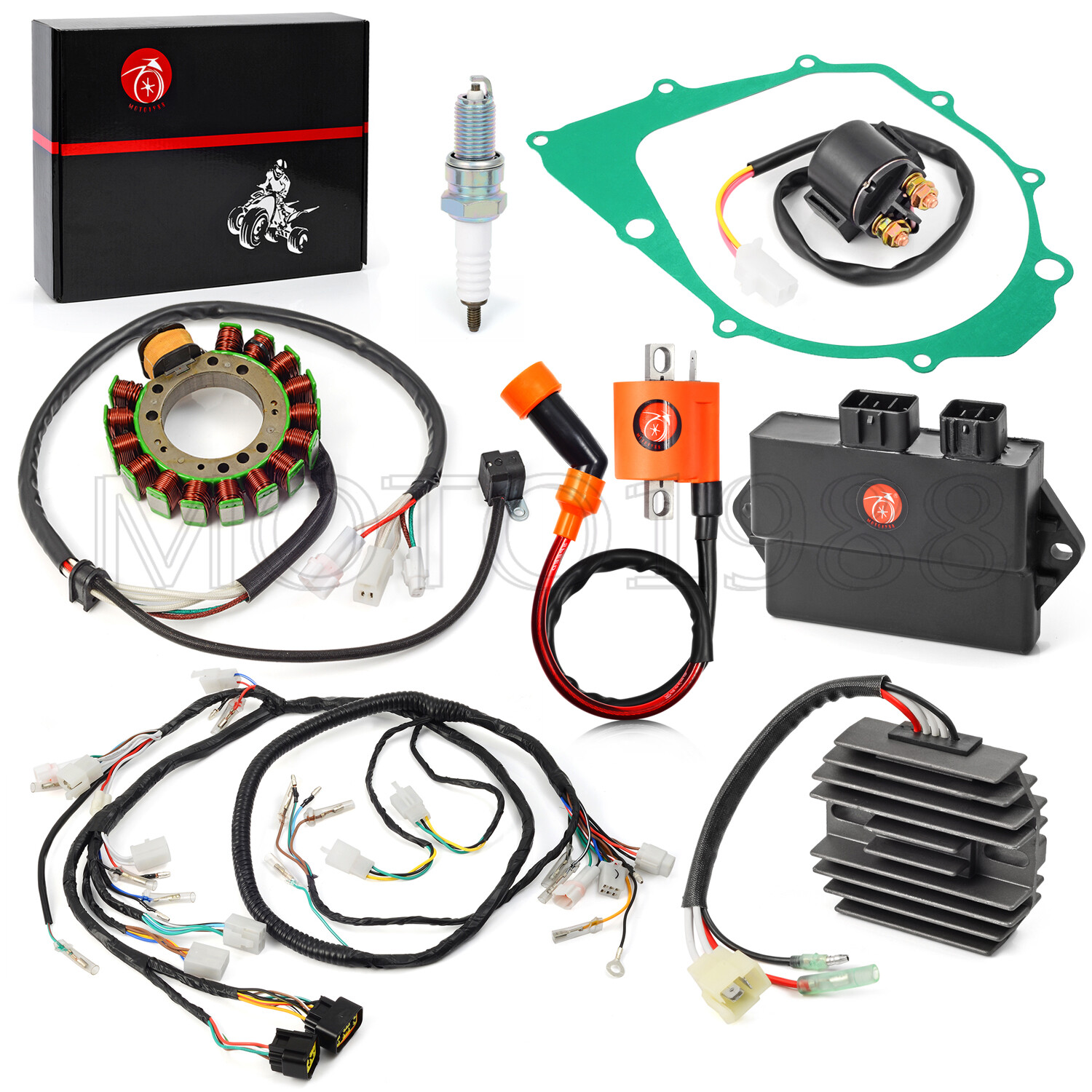 For Yamaha Warrior 350 YFM350X Magneto Stator Ignition Coil Wire Harness CDI Kit