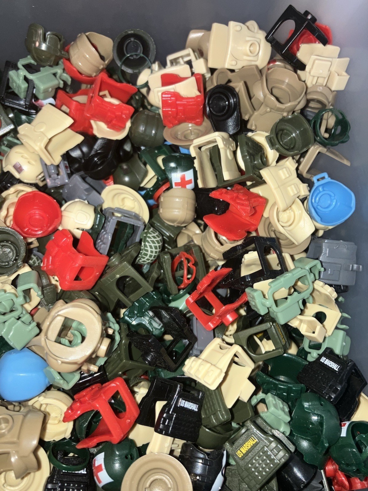 Military Accessories Made For Lego Minifigures Bulk Lot Of 30 Helmet Vest Belts