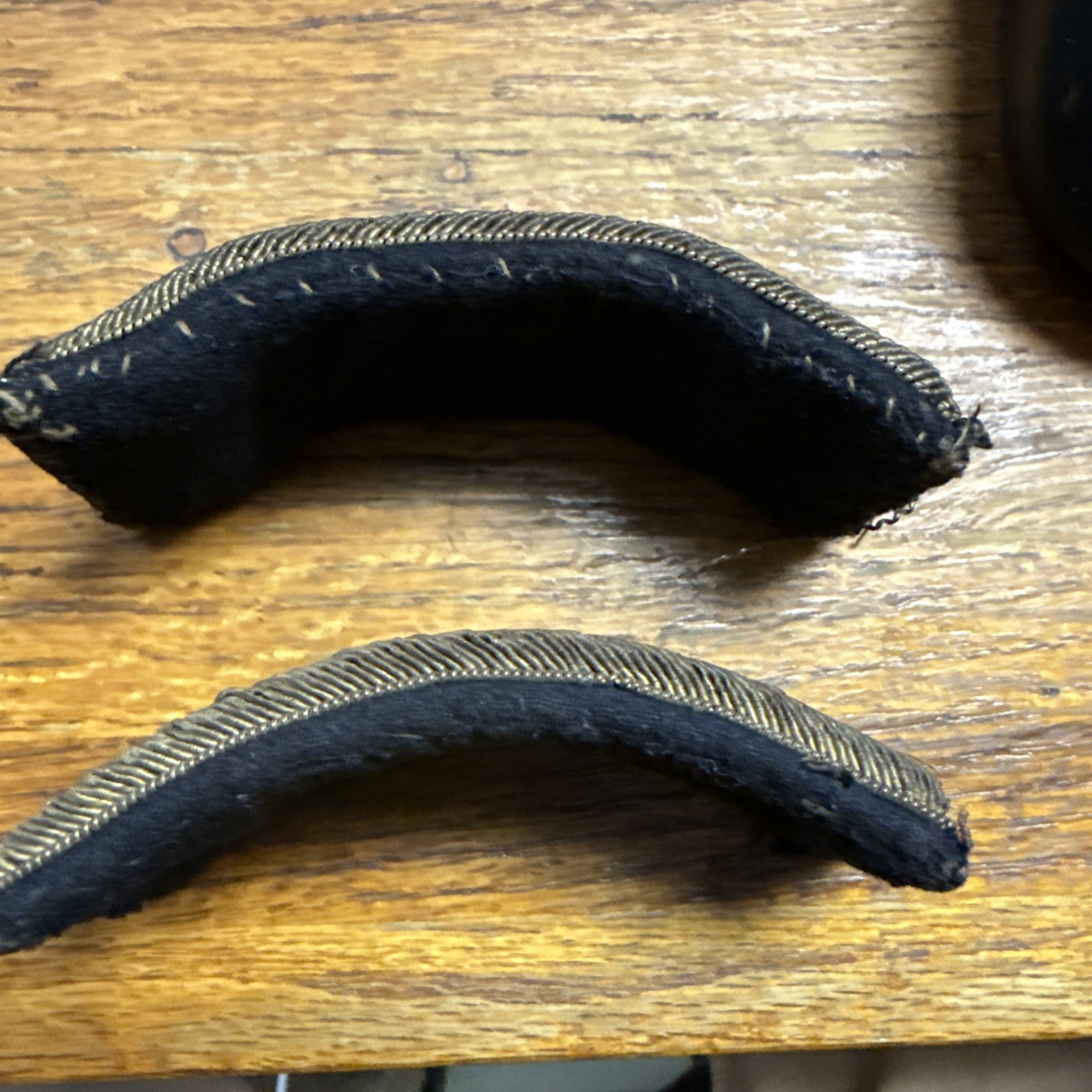 VTG Civil War Confederate Federal Gold Embroidery Captain Shoulder Straps Bars