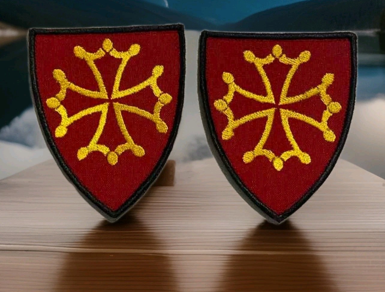 Chevron with the coat of arms of the County of Toulouse. Raymond VI. 1156–1222.