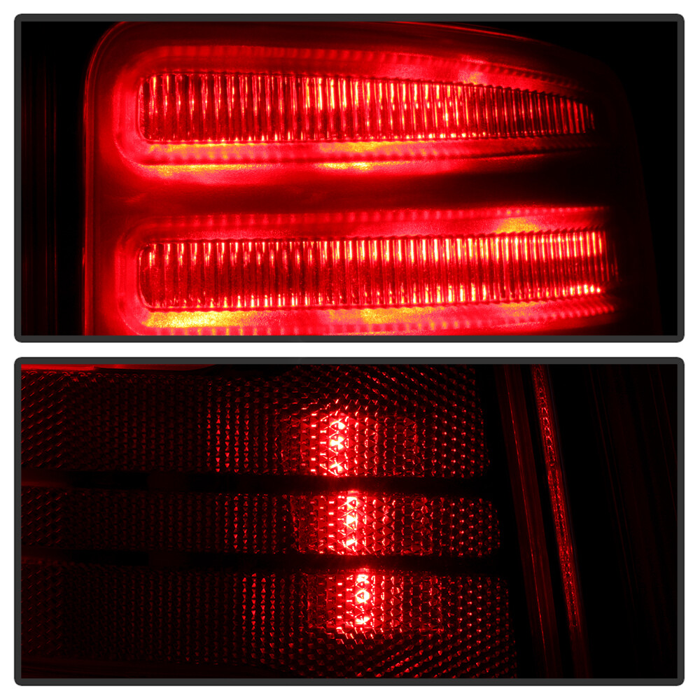 Replacement 2013-2018 Dodge RAM 1500 2500 3500 Chrome/Red LED Tail Lights LH+RH