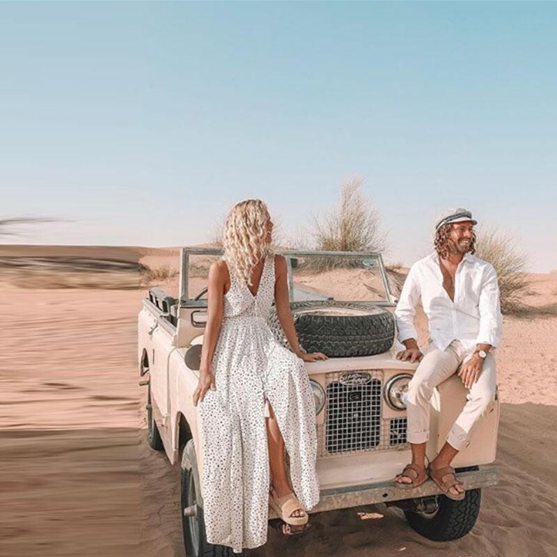 Women Sleeveless Polka Dots Boho Maxi Dress Cocktail Party Summer Beach Sundress