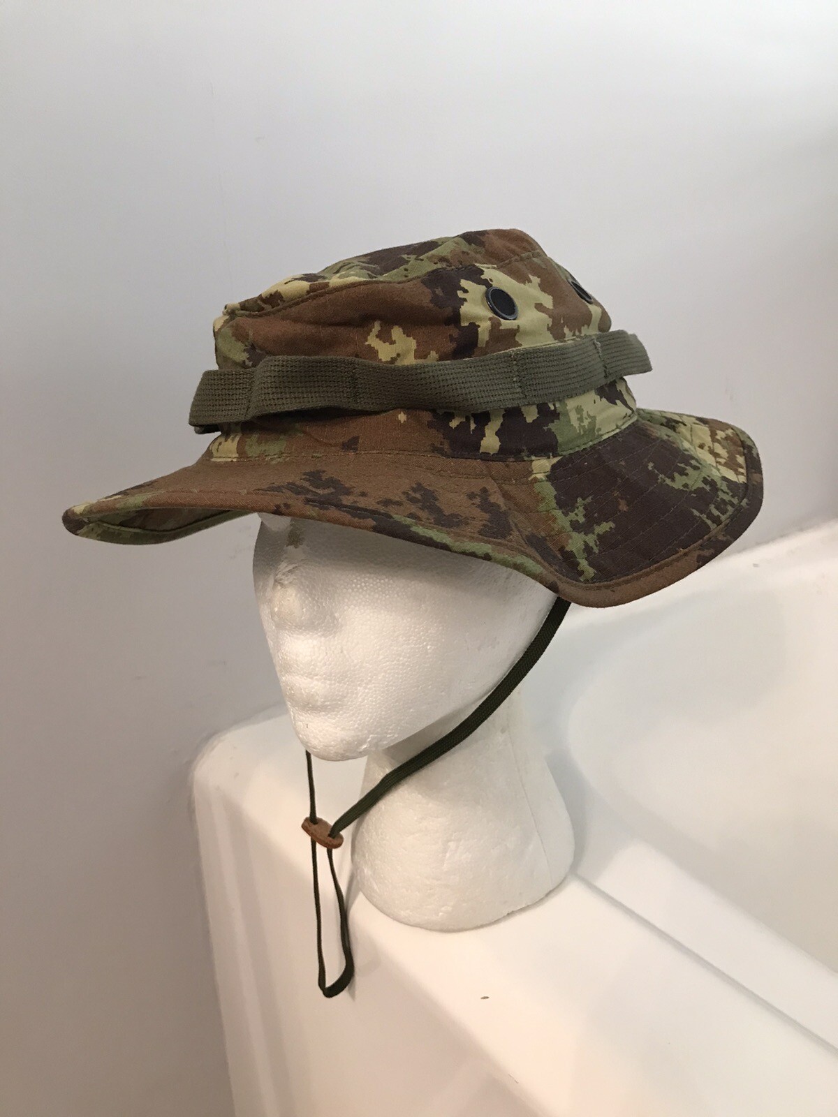 Italian Digital Woodland Vegatato Camouflage Boonie Hats - 7-1/4