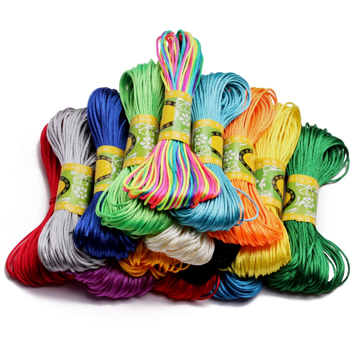 20m/Roll 2mm Chinese Knot Nylon Cord Thread Bracelet Braided String &