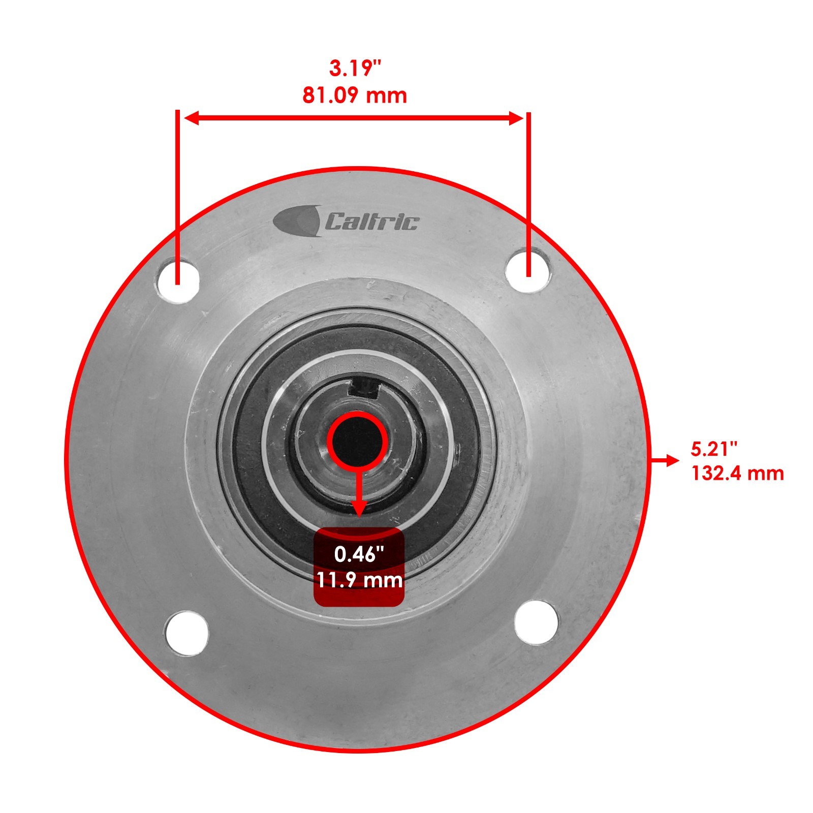 54" Deck Spindle & Pulley for Bad Boy ZT Elite 2014-2016 033-6003-00 037-6015-50