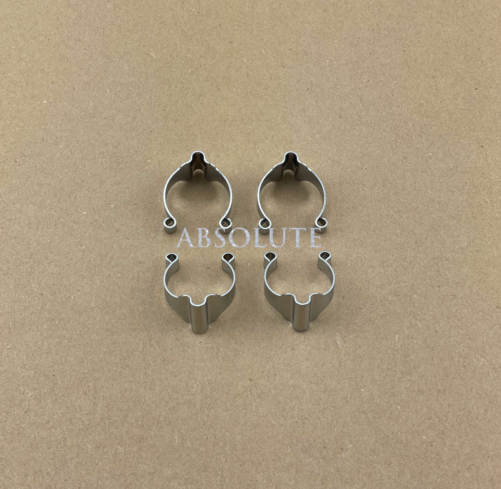 4X CHROME VINTAGE BICYCLE BRAKE SHIFTER CABLE CLAMP CLIP GUIDE SCHWINN BICYCLE.