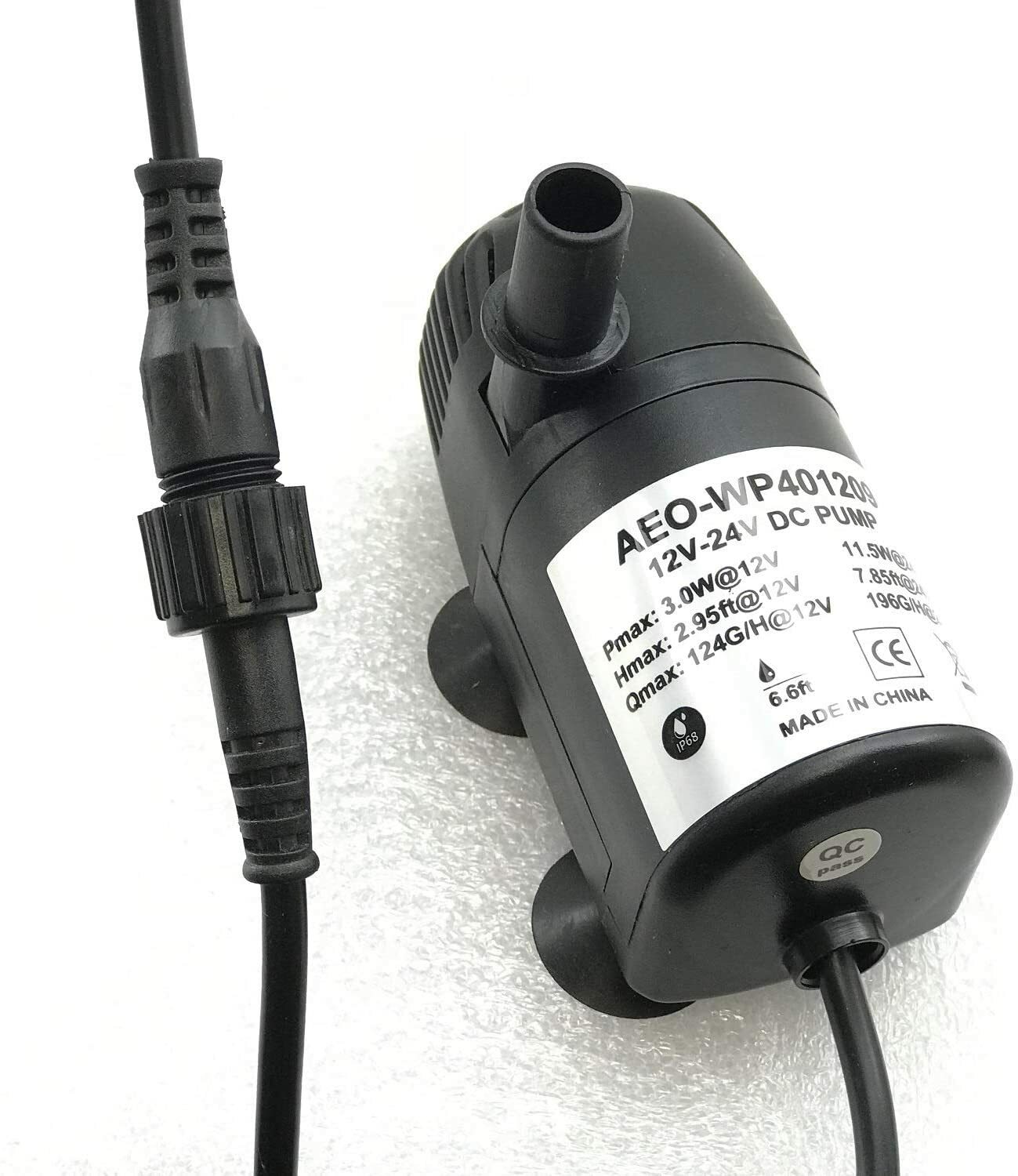 AEO Solar Water Pump KIT: DC Brushless 196GpH Water Pump w/ 10W Solar Panel