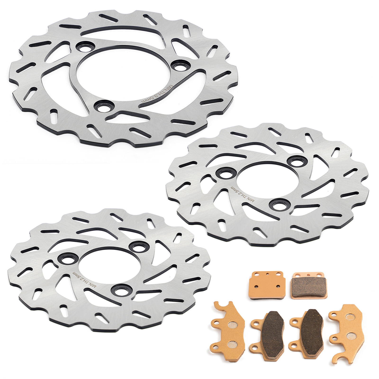 For Suzuki Quadracer 450 Front Rear Brake Disc Rotors Pads LTR450 2x4 2006-2011