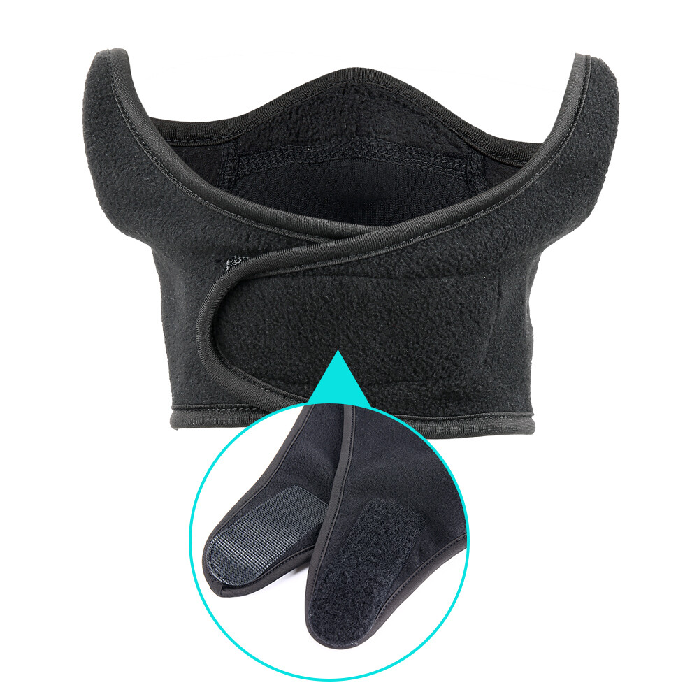 Winter Thermal Face Mask Ear Warmer Ski Riding Motorcycle for Cold Weather Black